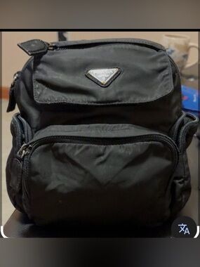 Prada Vintage Tessuto Mini Nylon Backpack.-Black